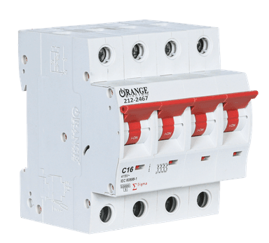 SIGMA 16Amp. 4Pole, Type C, 415V, 10kA MCB