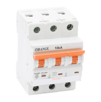 10KA 16Amp. 3Pole, Type C, 415V, 10kA MCB 