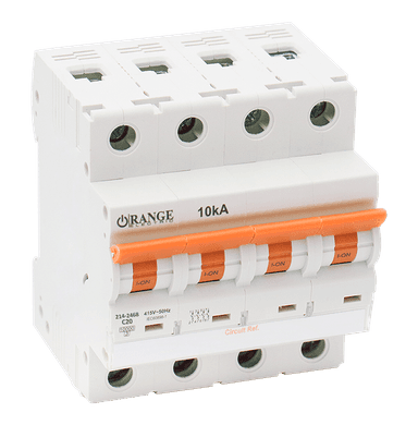 10KA 20Amp. 4Pole, Type C, 415V, 10kA MCB 