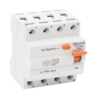 10KA 100Amp. 4Pole 30mA, 240V RCCB 