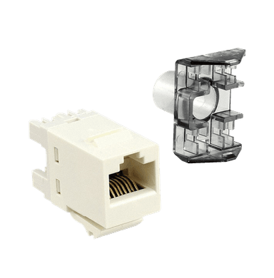 CAT6A Keystone Jack, Shuttered
