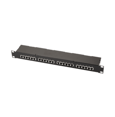 CAT6 24Port Patch Panel 19" Shuttered