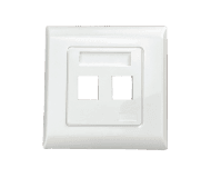 Face Plate 2Port - 86mm x 86mm White-UK