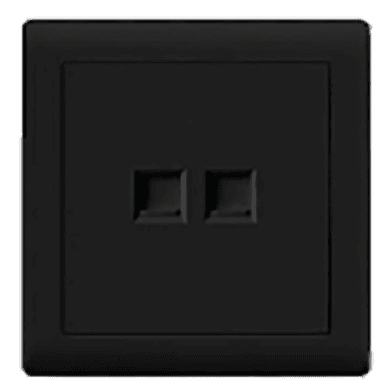 Wall Plate 1Port Black Matt