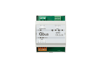 Qbus DALI Master 1 channel for 64 DALI (2)-drivers, integrated power supply. Supports DT8