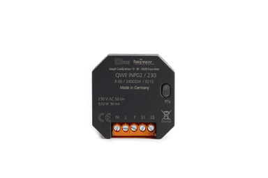 Qbus Wireless Easywave input module (230V powered) for 2 buttons / switches