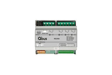 Relaymodule (4x 16A potential-free) with manual control, LED indication and 5 inputs