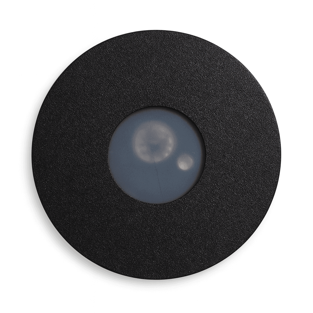 Motion & Light sensor in black housing for in-wall mounting
