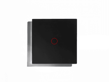 Smart Glass Switch Black, 1 button RGB