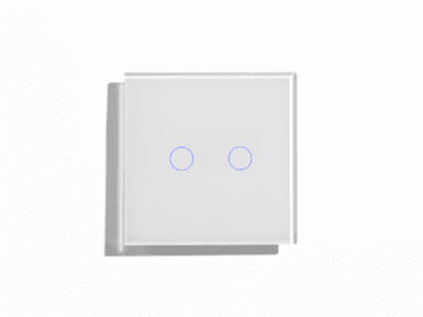 Smart Glass Switch White, 2 buttons RGB